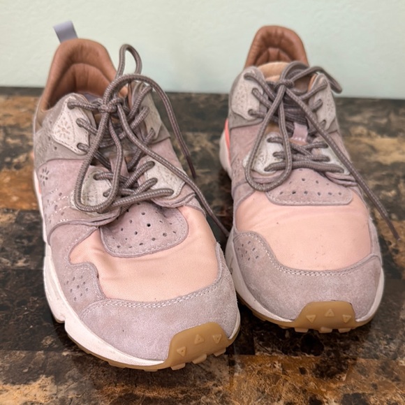 Free people Flower Mountain Pink Technical Fabric and Suede Sneakers Wesley - Picture 5 of 10